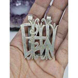Antique 925 Mexico Money Clip - Initials EHW [Heavy Wear]